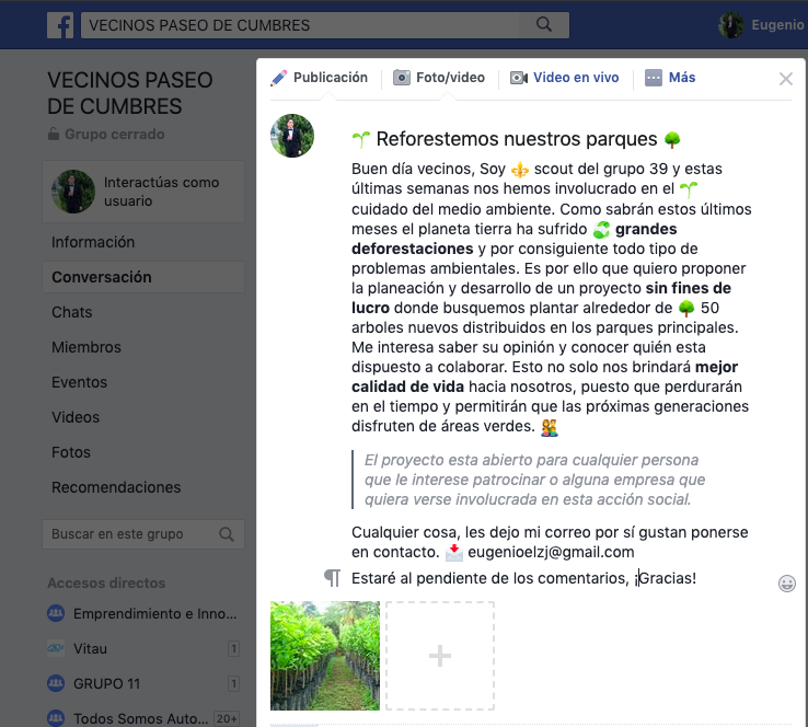 proyecto reforestacion llamada a la acción